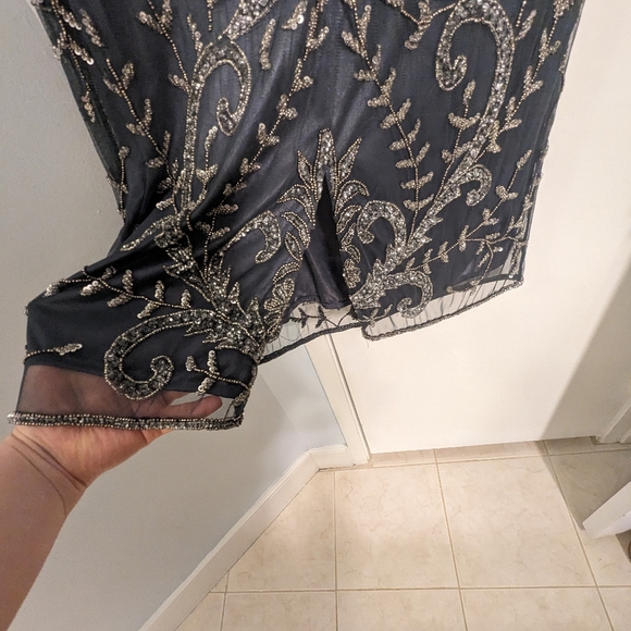 Pissaro Nights Beaded Cocktail Dress (Plus Size) - Picture 7 of 11